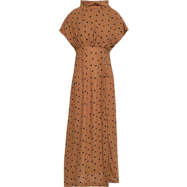 vestito chemisier PAPER London marrone a pois