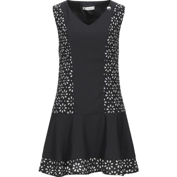 vestiti corti #A. Mangano nero a fiori