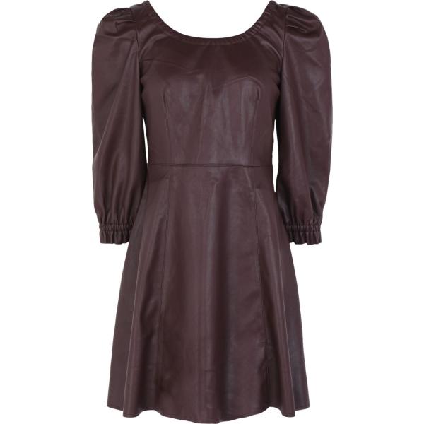 vestiti corti Topshop marrone tinta unita