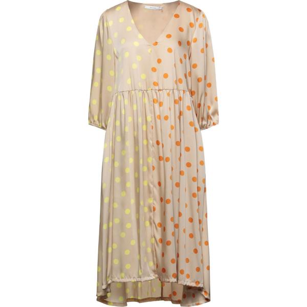 vestiti midi/longuette Gestuz marrone a pois