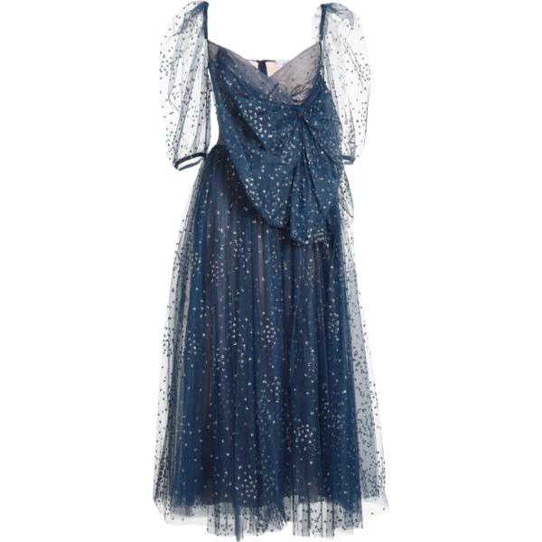 vestiti midi/longuette RED Valentino blu tinta unita