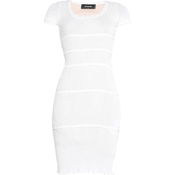 vestiti midi/longuette Dsquared2 bianco tinta unita