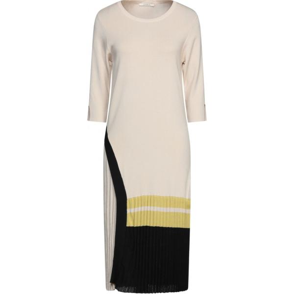 vestiti midi/longuette Cubic bianco a righe