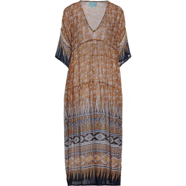 vestiti midi/longuette Iconique marrone a fiori