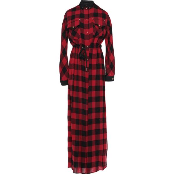 vestiti lunghi Versace Jeans rosso a quadri