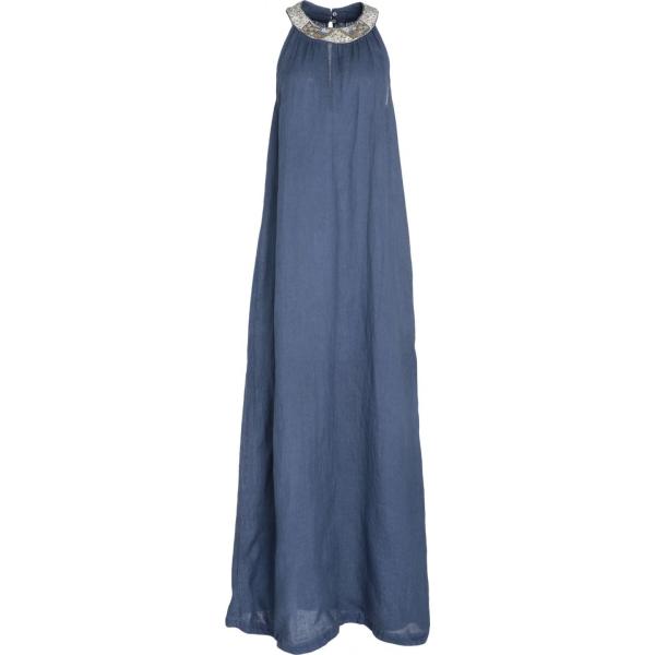 vestiti lunghi 120% blu tinta unita