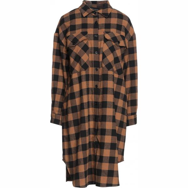 vestiti midi/longuette Vanessa Scott marrone a quadri