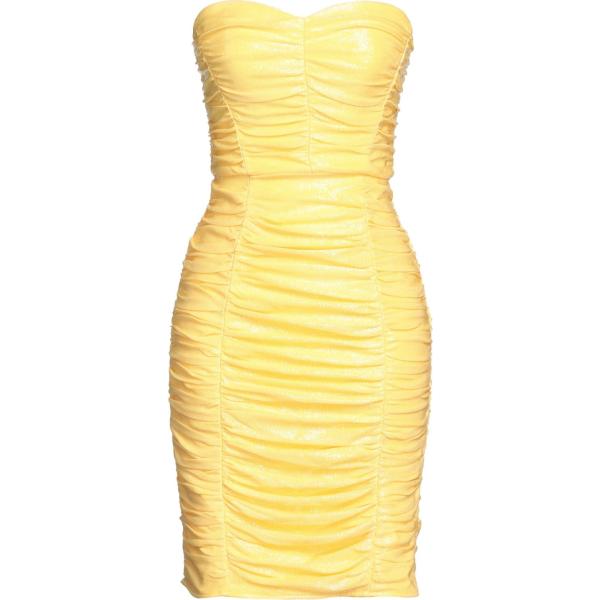 vestiti corti Elisabetta Franchi Gold giallo tinta unita