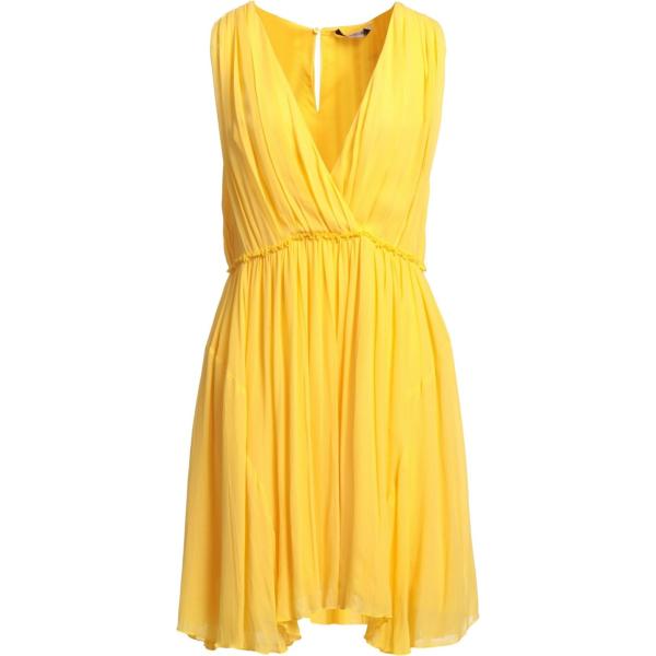 vestiti corti Twinset giallo tinta unita