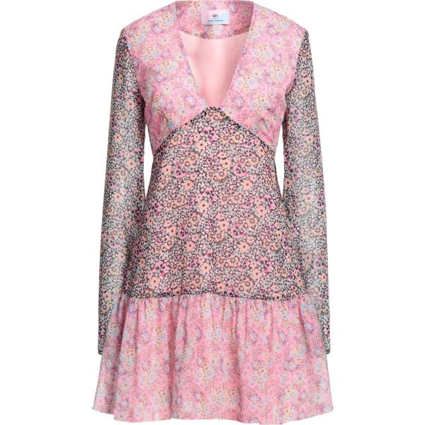 vestiti corti Chiara Ferragni viola a fiori