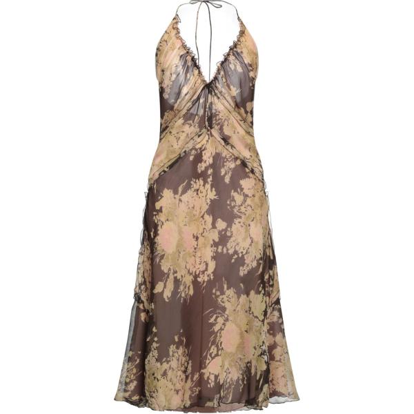 vestiti midi/longuette Dsquared2 marrone a fiori
