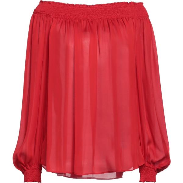 bluse Fayҫal Amor rosso tinta unita