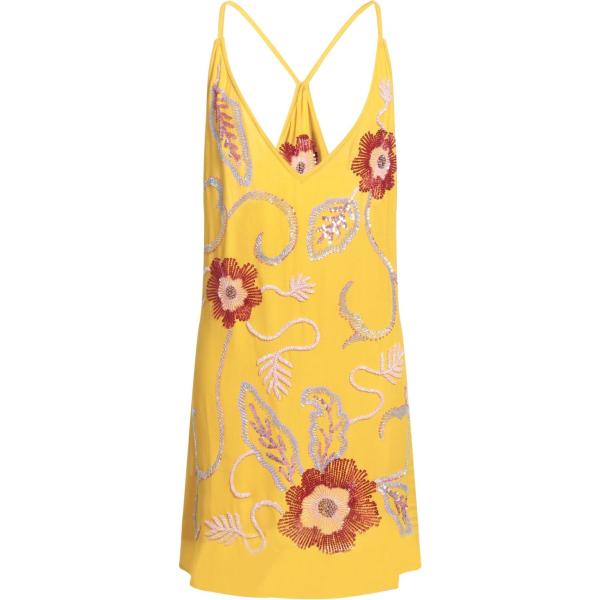 vestiti corti Christian Pellizzari giallo a fiori