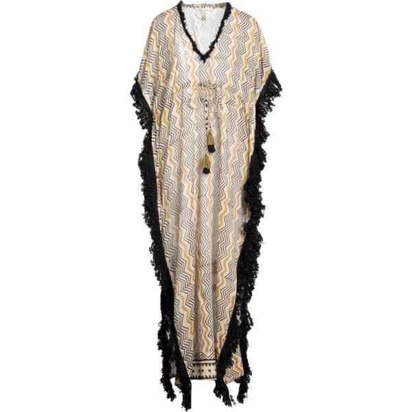 vestiti lunghi PAHIESA Formentera marrone a righe