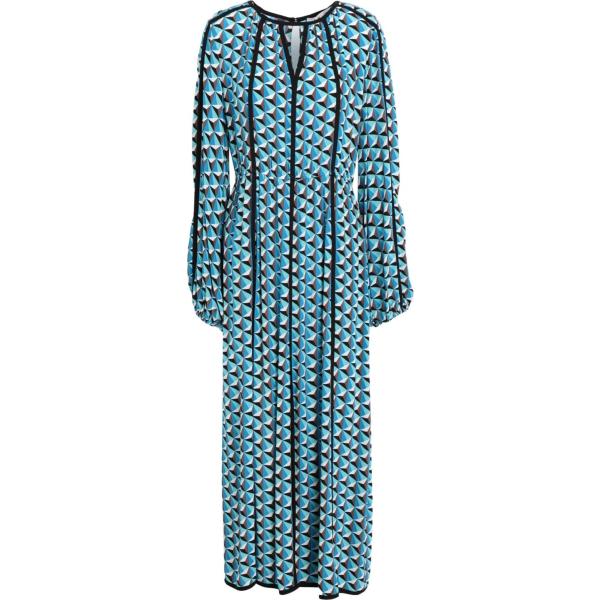 vestiti lunghi Diane Von Furstenberg verde geometrica