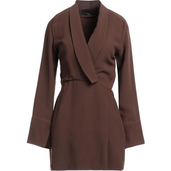 vestiti corti Federica Tosi marrone tinta unita