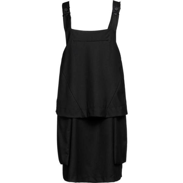 vestiti midi/longuette + - Uguale nero tinta unita