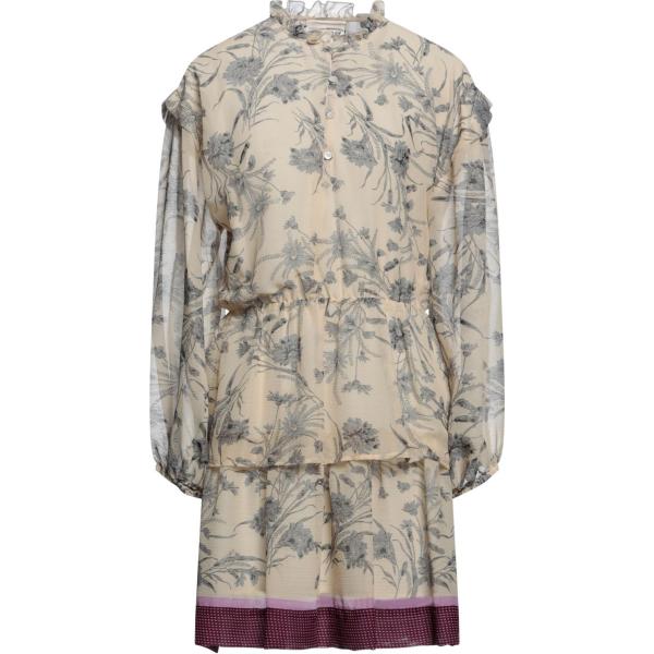 vestiti corti Semicouture marrone a fiori