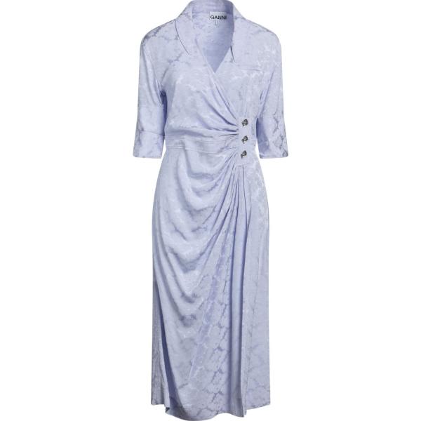 vestiti midi/longuette Ganni viola tinta unita