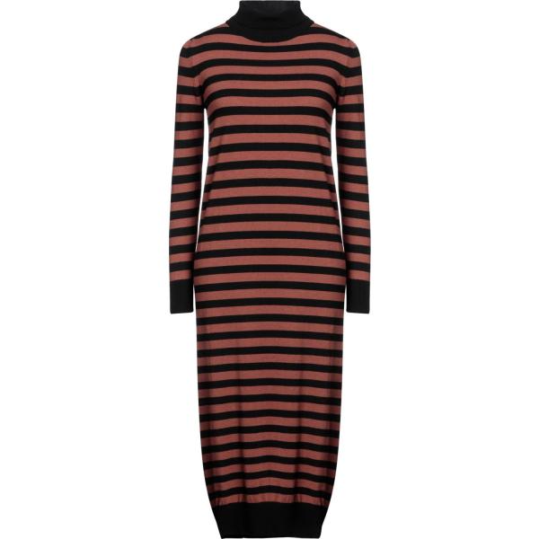 vestiti midi/longuette Vanessa Scott marrone a righe