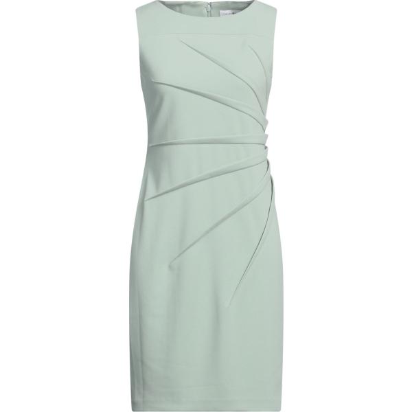 vestiti corti Calvin Klein verde tinta unita