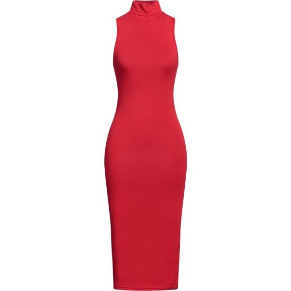 vestiti midi/longuette Mangano rosso tinta unita