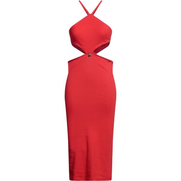 vestiti midi/longuette Mangano rosso tinta unita