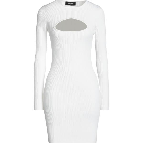 vestiti corti Dsquared2 bianco tinta unita