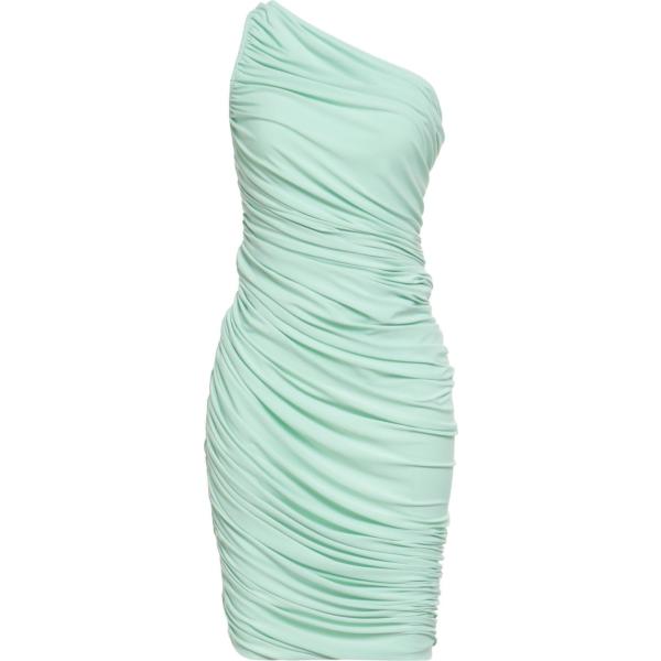 vestiti midi/longuette Norma Kamali verde tinta unita