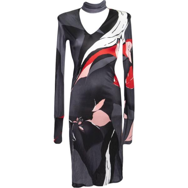 vestiti lunghi Versus Versace nero a fiori