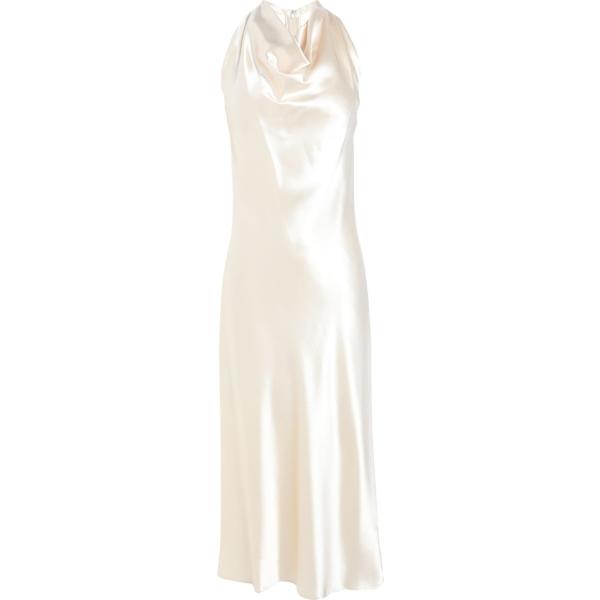 vestiti midi/longuette Calvin Klein bianco tinta unita