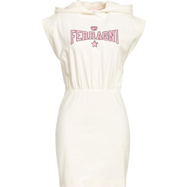 vestiti corti Chiara Ferragni bianco con stampe