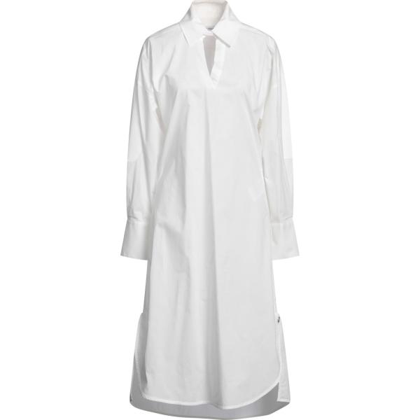 vestiti midi/longuette Trussardi bianco tinta unita