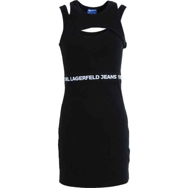 vestiti corti Karl Lagerfeld Jeans nero tinta unita