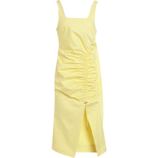 vestiti midi/longuette Karl Lagerfeld giallo tinta unita