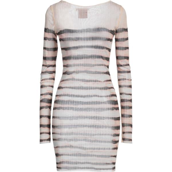 vestiti corti JEAN PAUL GAULTIER x KNWLS grigio a righe