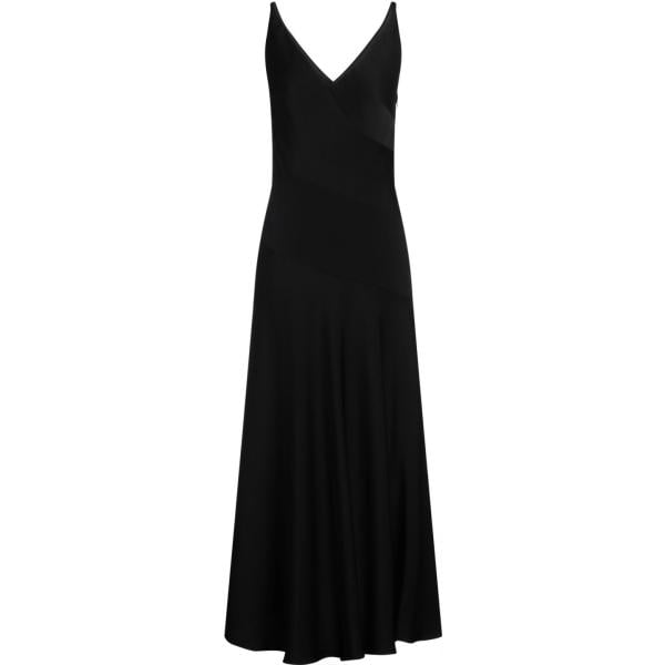 vestiti lunghi Halston nero tinta unita