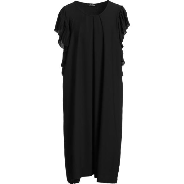 vestiti midi/longuette Oltre Tempo nero tinta unita