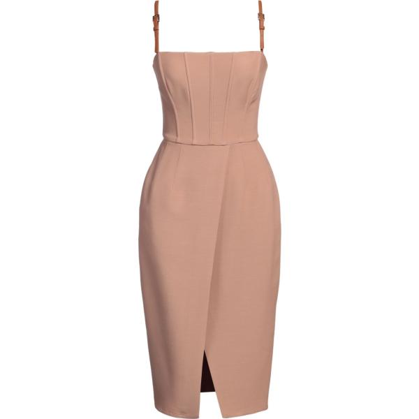 vestiti midi/longuette Elisabetta Franchi marrone tinta unita