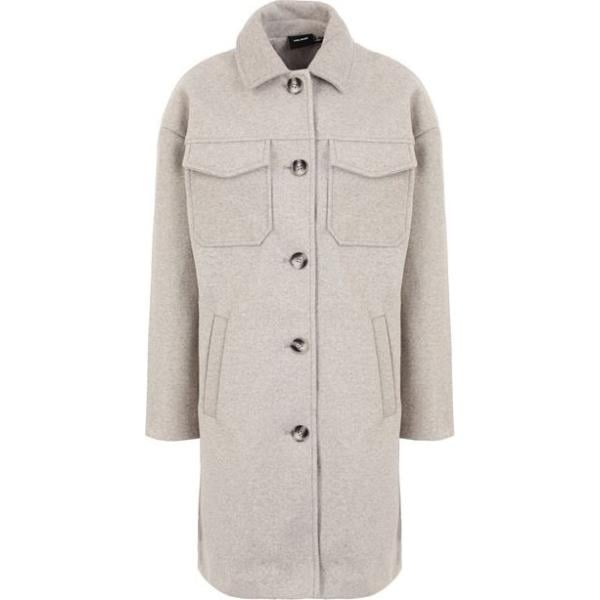 cappotti Vero Moda grigio tinta unita