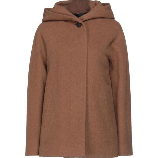 cappotti Hevò marrone tinta unita
