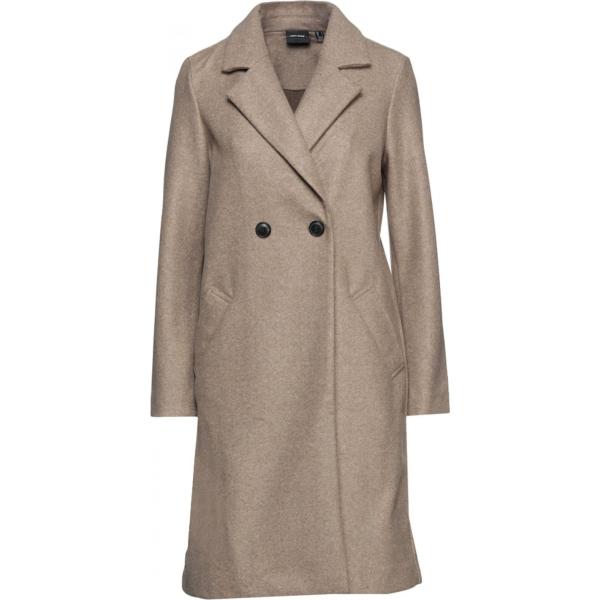 cappotti Vero Moda marrone tinta unita
