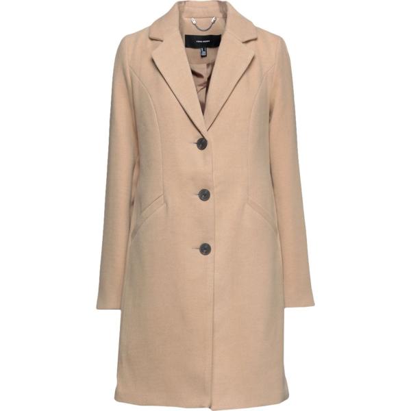 cappotti Vero Moda marrone tinta unita