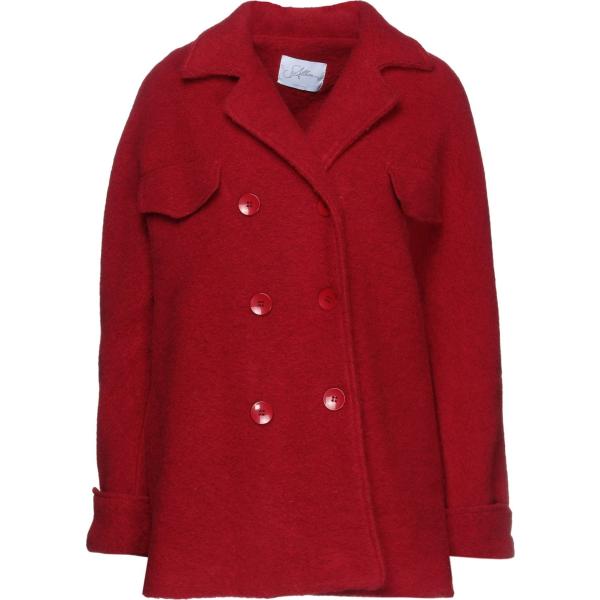 cappotti Soallure rosso tinta unita