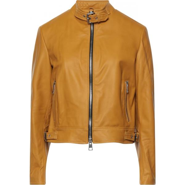 giacche Street Leathers marrone tinta unita