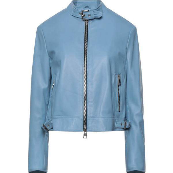 giacche Street Leathers blu tinta unita