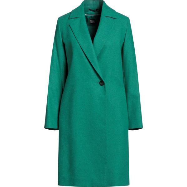 cappotti Cinzia Rocca verde tinta unita