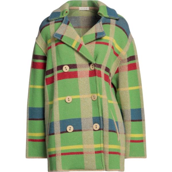 cappotti Siyu verde a righe