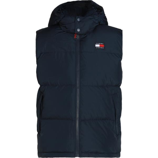 piumini Tommy Jeans blu tinta unita