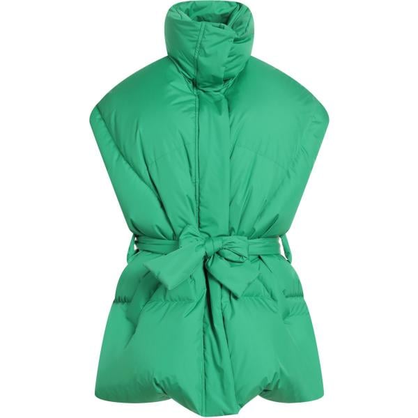 Cintura da donna in verde scuro collo alto monopetto senza maniche Khrisjoy Khrisjoy